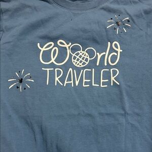 Disney Blue World Traveler Kids T-Shirt